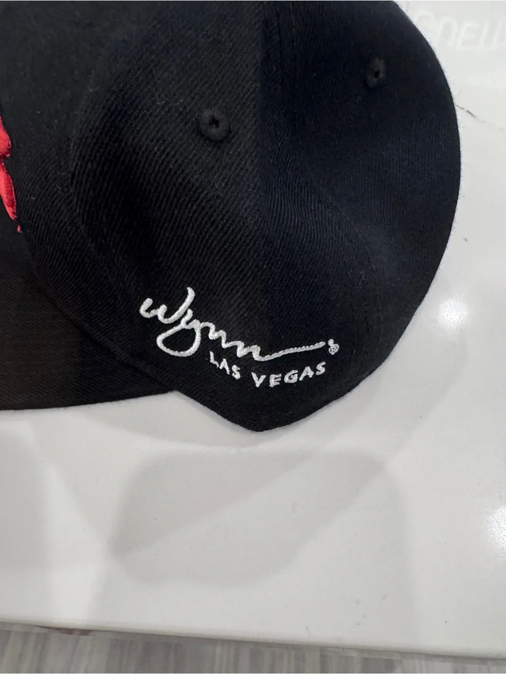 Jermaine Dupri Black Snapback Cap with Red Embroidered Script